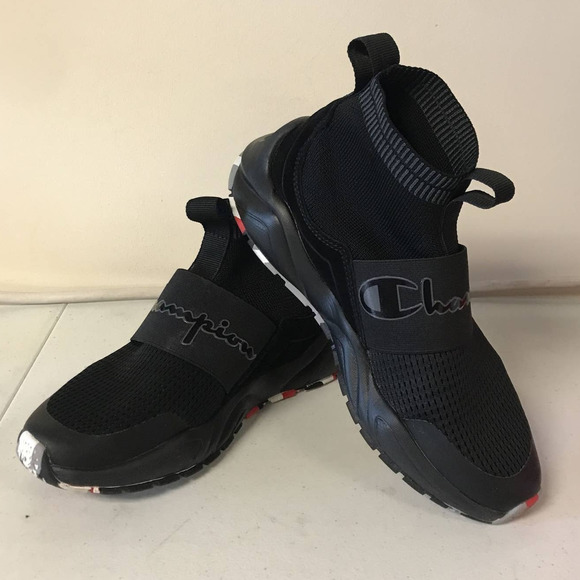 Champion Big Kids Rally Pro Shoes, Size 4.5y, Black / Red - Picture 2 of 7